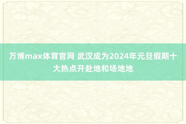 万博max体育官网 武汉成为2024年元旦假期十大热点开赴地和场地地