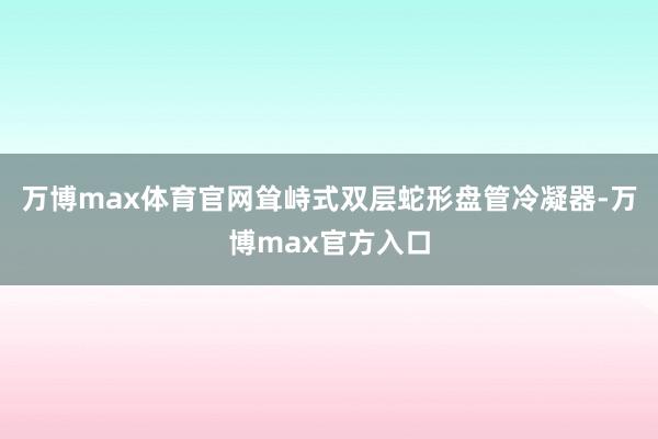 万博max体育官网耸峙式双层蛇形盘管冷凝器-万博max官方入口