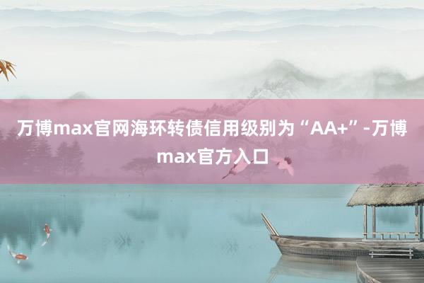 万博max官网海环转债信用级别为“AA+”-万博max官方入口